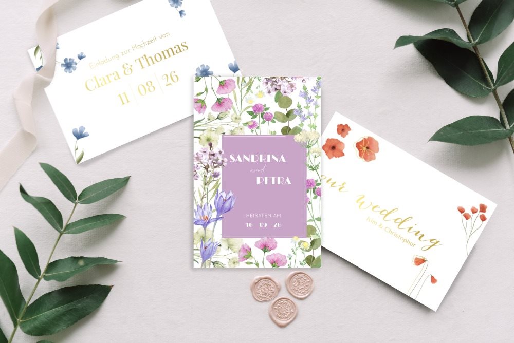 Boda con bebé: Invitaciones de boda de Hochzeitsplaza
